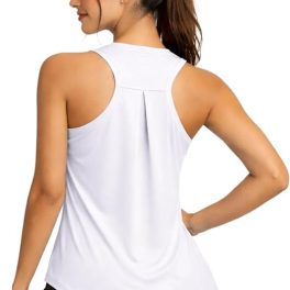 Womens Workout Tops Racerback Athletic Tank Top, Lightweight Relaxed Fit Workout Shirts Women, Yoga Tops for Women & Running